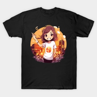 Girl's World On Fire T-Shirt